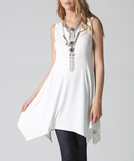 Ivory Handkerchief Tunic