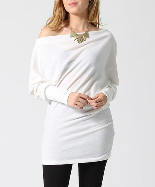 Ivory Off-Shoulder Tunic